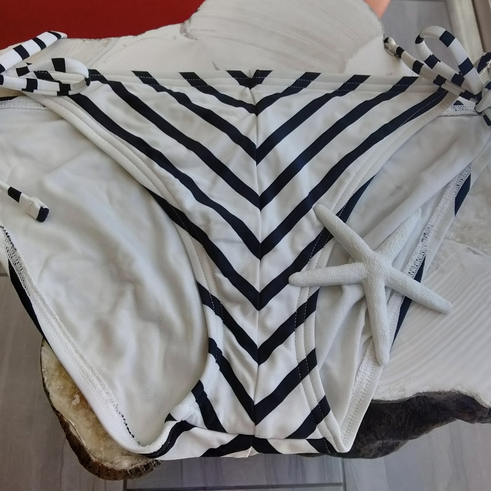 Tommy Bahama white & white stripped bikini
